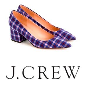 NIB J. CREW Plaid Ellie Pump, Size 9